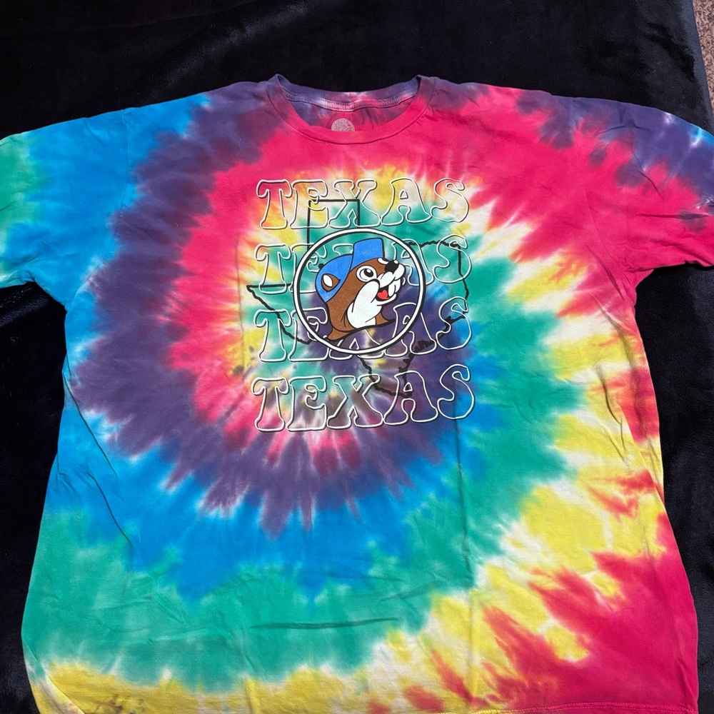 Colorful Tie-Dye Bucees Texas T-Shirt size XL
